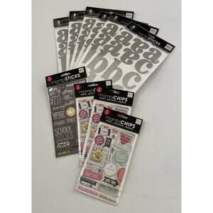 NEW Mambi Sticks Alphabet Letters Scrapbooking Stickers Me My Big Ideas Lot 10